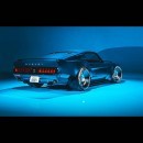 1968 Ford Mustang Shelby GT500KR "Cyber Cookie" rendering