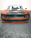 Ford Mustang Carbon Fiber pushrod Rat Rod rendering by altered_intent