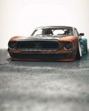 Ford Mustang Carbon Fiber pushrod Rat Rod rendering by altered_intent