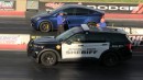 Ford Police Interceptor Utility drag races Tesla Model Y
