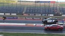 Ford Police Interceptor Utility drag races Chevrolet Camaro ZL1