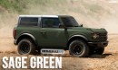 Report on upcoming green paint option for the 2022 Ford Bronco