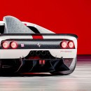 Forged Carbon Ferrari FX355 slammed widebody street legal rendering by hakosan_design