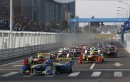 Formula E cars in action