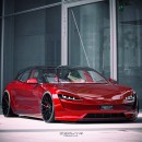 Tesla Model R Shooting Brake rendering by zephyr_designz