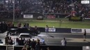Fox Body Ford Mustang vs Pontiac Firebird Trans Am no prep drag race at Outlaw Armageddon