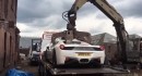 Ferrari 458 Spider is crushed after being seized by the police, owner sues