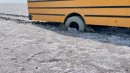 Freedom Bus owned by Heavy D Sparks of the Diesel Brothers goes out on Bonneville Salt Flats to recover a school bus