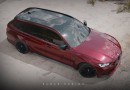 BMW M3 Touring posh garden rendering by sugardesign_1