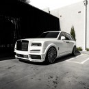 Widebody lowered Mansory Rolls-Royce Cullinan SUV on 24s by Platinum