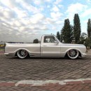 Slammed 1967 Chevy C10 pro touring restomod rendering to reality by personalizatuauto