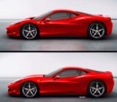 Front-Engined Ferrari 458 Redesign