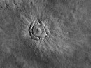 Strange nipple-like impact crater on Mars
