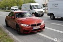 Frozen REd BMW M4 Convertible