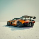 Bagged Widebody Carbon McLaren Senna by johnrendering and crxw._