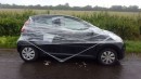 Peugeot 107 vandalized for being parked illegally near Bristol Airport