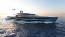The Futura concept, a hybrid megayacht powered by biofuels and wind