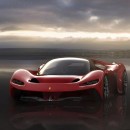 ICE Ferrari Hypercar rendering by tl.vk on car.design.trends