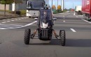 Futuristic Three-Wheeled Vehicle