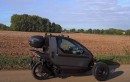 Futuristic Three-Wheeled Vehicle