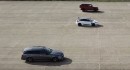 G63 and E63 Drag Race 520 HP Ford Focus RS, Decimation Follows