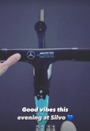 George Russell Rides Mercedes-AMG branded bike