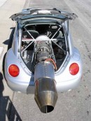 The 2000 jet-powered Volkswagen Beetle by Ron Patrick is on the market for $550,000