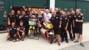 Giovanni Cuzari and his team with Loris Baz