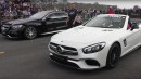 Girls in Mercedes-AMG SL 63 Drag Race S63 Coupe, GLE 63