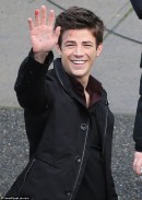 Grant Gustin Films Car Crash with Mustang