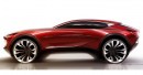 GM Design Futuristic Buick Coupe-SUV ideation rendering by generalmotorsdesign