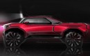 General Motors Design center ideation sketch shows possible preview of future pickup truck