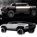 2022 GMC HUMMER EV Official GM Design sketches