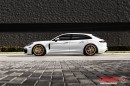 Porsche Panamera Sport Turismo on Gold Vossen Wheels Is About the Backside