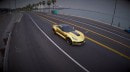 Gold chrome-wrapped Corvette with Forgiato widebody kit