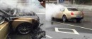 Golden Bentley Flying Spur Burned to the Ground in China