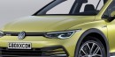 2020 Volkswagen Golf Cross, Sportsvan and 3-Door Rendered