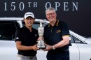 The Open 2022. Martin Slumbers, Chief Executive of The R&A (r.) and the current Champion Golfer of the Year Collin Morikawa (l.) at the Return of the Claret Jug