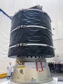 BlueWalker3 satellite (full-sized human for scale)