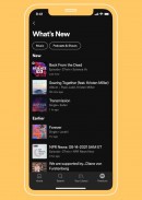 The What's New feed in Spotify