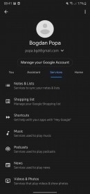 Google Assistant music settings