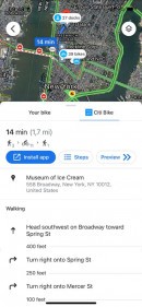 Bike rental on Google Maps