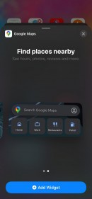 Widgets de Google Maps en iPhone