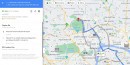 Información de peaje de Google Maps