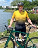 Gordon Ramsay, an avid cyclist, uses his recent crash as a PSA for the need to wear a helmet