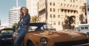 Brie Larson and the 1971 Datsun 240Z now offered at auction on Bring A Trailer