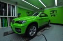 BMW X6 Wrapped in Acid Green