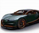 Green Carbon Bugatti Chiron with Orange Details