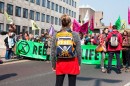 Extinction Rebellion protesters will often glue themselves to trains, buildings or among themselves during protests