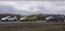 Volkswagen Golf GTI Clubsport Vs GTD Vs GTI drag race